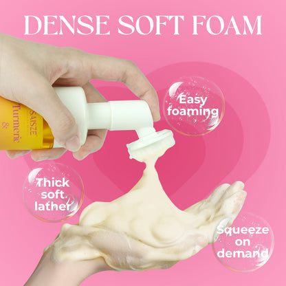Turmeric Foaming Face Wash Turmeric & Kojic Acid Facial Cleanser for